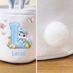 Panier de Pâques personnalisé lapin initial papillon avec nom oeufs chasse Fête de Pâques Cadeau de Pâques pour enfants
