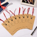 Deseos de Graduación Personalizados Tarjeta Etiquetas con Cinta Nombre y Año Set de 8 Decoración de Fiesta Regalo de Graduación para Graduados