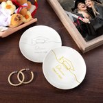 Personalisierte Graduation Cap Keramik Trinket Schmuckschale mit Namen und Text Klasse von 2026 Graduierung Geschenk für Frauen Absolventen