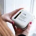 Personalised Class of 2026 Tassel Pattern Leather Jewellery Box with Name and Wish Message Portable Travel Accessory Graduation Gift for Graduates