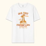 Personalisierte 2026 Unsere erste Muttertag zusammen Giraffe T-Shirt mit Namen Muttertag Geschenk für sie