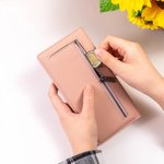 Personalisierte Portemonnaie im irisierenden Design | mit Geburtsblume Namen und Initiale | Geldbörse | Geburtstag Muttertag Geschenk für Damen