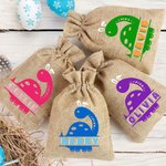 Gepersonaliseerd schattig konijn-oor dinosaurus koord Gift Bag met naam Pasen Hunting Party Gift voor jongens meisjes