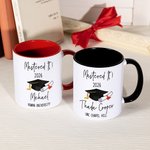Personalised Mastered It Graduation Cap 11oz Name Mug with School Name and Year Graduation Gift for Graduates