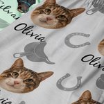 Personalized Paw Print Carrot Pet Photo Soft Skin-Friendly Pajama Pants with Name Birthday Gift for Family Friends Pet Lovers