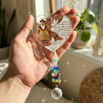 Personalised Butterfly Photo Acrylic Window Hanging Suncatcher with Name Text and Year Anniversary Sympathy Gift for Loss of Love Dad Mom