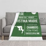 Gepersonaliseerde Multicolor Super Zachte Afstudeer Staat Fleece Deken met Berichten en Kaart Afstudeercadeau voor Afgestudeerden