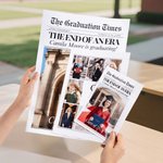 Personalized Graduation Newspaper with Name and Photo  for Flower Bouquet Graduation Gift for High School College Graduates