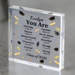 Personalized You Are Bible Chapter Graduation Cap Acrylic Plaque with Name and Year Home Decor Graduation Gift for Class of 2026 Graduates Christians