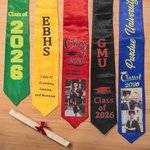 Personalised Unisex Embroidered Graduation Stole with Text and Photo Class of 2026 Graduation Gift for Graduates