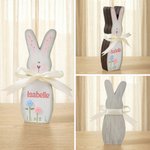 Personalised Cute Easter Bunny Wooden Ornament with Name Tabletop Decor Easter Party Gift for Family Kids