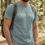 Personalized Multicolor Viking Runes Design T-Shirt Sweatshirt Hoodie with Name Father's Day Gift for Viking Enthusiasts and Nordic Culture Lovers