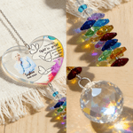 Personalised Butterfly Photo Acrylic Window Hanging Suncatcher with Name Text and Year Anniversary Sympathy Gift for Loss of Love Dad Mom