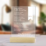 Plaque Acrylique Personnalisée avec Texte Lumière LED et Base en Bois Classe de 2026 Cadeau Inspiration Remise des Diplômes pour Diplômé