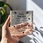 Personalized You Are Bible Chapter Graduation Cap Acrylic Plaque with Name and Year Home Decor Graduation Gift for Class of 2026 Graduates Christians
