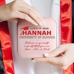 Boîte à bijoux portable en cuir PU avec nom et année Cadeau de fin d'études personnalisé pour les diplômés de la promotion 2026