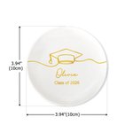 Personalisierte Graduation Cap Keramik Trinket Schmuckschale mit Namen und Text Klasse von 2026 Graduierung Geschenk für Frauen Absolventen