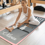 Personalized Cartoon Pilates Character Gradient Colour Pilates Towel with Name Sports Accessories Birthday Fitness Gift for Pilates Lover