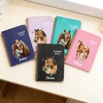 Personalised Horse Flower Butterfly 2026 Planner A5 Spiral Notebook with Name and Weekly Monthly Planner Pages Birthday Gift for Horse Owners Lovers