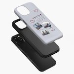 Personalizzato 3 foto nome custodia del telefono per iPhone o Samsung uso quotidiano Compleanno Anniversario regalo per gli amici coppie