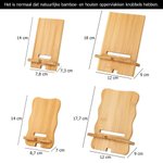 Gepersonaliseerde Bamboe Telefoon- en iPad-houder met Geboortebloem en Naam Draagbare en Afneembare Bureau Organizer Verjaardagscadeau voor Vrouwen