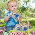 Gepersonaliseerd schattig konijn-oor dinosaurus koord Gift Bag met naam Pasen Hunting Party Gift voor jongens meisjes