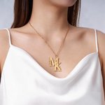 Personalisierte doppelte Initialen Namen Halskette Zierliche Schmuck Hochzeit Geburtstag Jahrestag Muttertag Geschenk für Frauen