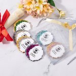 Magnete personalizzato in resina glitterata per cappello da laurea con nome dell'anno Set di 5 decorazioni per il frigorifero Ricordo della scuola, festa di laurea, regalo per i laureati