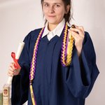 Personalized Two-coloured Ribbon Braided Lei with Name and Wood Beads Class of 2026 Graduation Party Decoration Gift for Graduates