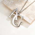 Personalisierte doppelte Initialen Namen Halskette Zierliche Schmuck Hochzeit Geburtstag Jahrestag Muttertag Geschenk für Frauen