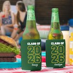 Personalized Multicolour 12oz-16oz Beer Can Sleeve Hugger Cooler with Name Set of 12 Graduation Party Gift for Graduates