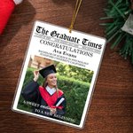 Personalisierte The Graduate Times Class of 2026 Acryl Foto Ornament mit Namen und Text Graduation Party Commemoration Geschenk für Absolventen