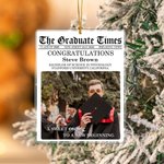 Personalisierte The Graduate Times Class of 2026 Acryl Foto Ornament mit Namen und Text Graduation Party Commemoration Geschenk für Absolventen
