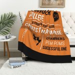 Gepersonaliseerde Multicolor Super Zachte Afstudeer Staat Fleece Deken met Berichten en Kaart Afstudeercadeau voor Afgestudeerden