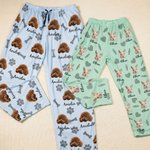 Personalized Paw Print Carrot Pet Photo Soft Skin-Friendly Pajama Pants with Name Birthday Gift for Family Friends Pet Lovers