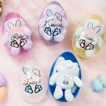 Uovo di Pasqua Jumbo riempibile del coniglietto di Pasqua personalizzato e portachiavi di peluche estensibile con nome Cesto riempitivo Regalo per la festa di Pasqua per bambini