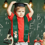 Personalised Cartoon Character Multi-Colour Graduation Sash with Name and Year Graduation Party Gift for Preschool Kindergarten