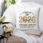 Personalizzato Classe 2026 Senior Pride Graduation Throw Pillow Cover Cerimonia di laurea regalo per gli amici adolescenti