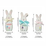 Personalised Cute Easter Bunny Wooden Ornament with Name Tabletop Decor Easter Party Gift for Family Kids