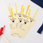 Deseos de Graduación Personalizados Tarjeta Etiquetas con Cinta Nombre y Año Set de 8 Decoración de Fiesta Regalo de Graduación para Graduados