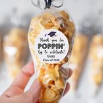 Personalized Thank You for Popping By Class of 2026 Graduation Stickers Labels with Name Graduation Party Decor for Graduates