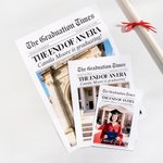 Personalized Graduation Newspaper with Name and Photo  for Flower Bouquet Graduation Gift for High School College Graduates