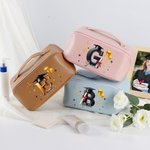 Personalisierte wasserdichte Bachelor-Hut Initial Make-up-Tasche mit Namen Reisezubehör Graduierung Klasse von 2026 Geschenk für Absolventen