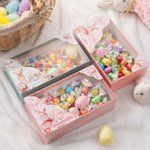 Gepersonaliseerde Schattige Konijn Pasen Cadeaudoos met Naam voor Dagelijks Gebruik of Feestjes Cadeaud voor Meisjes en Jongens