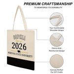 Personalised Imagine Believe Achieve Retro Canvas Tote Bag with Name Graduation Gift for Graduates Seniors
