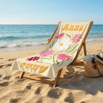 Henkilökohtainen Abstrakti tyyli Syntymä Kukka Nopea kuivua ylimitoitettu rantapyyhe nimi Beach Party syntymäpäivälahja perheelle ystävät