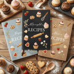 Personalised Recipes Cake A5 A6 PU Leather Notebook with Name Daily Use Birthday Gift for Baker Baking Enthusiast