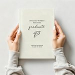 Personalised Multi-Colour Graduation Cap Guestbook with Name Year and 100 Lined Pages Graduation Gift for Graduates