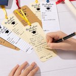 Deseos de Graduación Personalizados Tarjeta Etiquetas con Cinta Nombre y Año Set de 8 Decoración de Fiesta Regalo de Graduación para Graduados