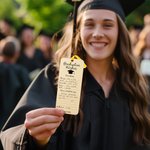 Deseos de Graduación Personalizados Tarjeta Etiquetas con Cinta Nombre y Año Set de 8 Decoración de Fiesta Regalo de Graduación para Graduados